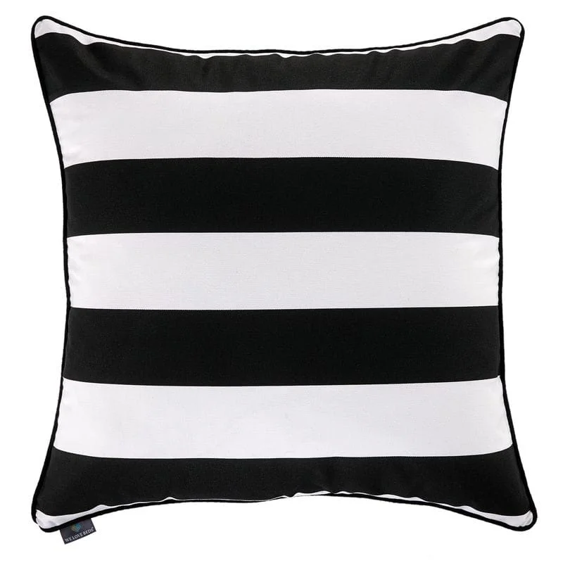 Poduszka dekoracyjna Belts Black White 60x60cm